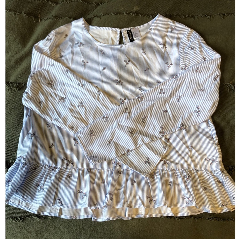 Divided H&M Striped Floral Top
